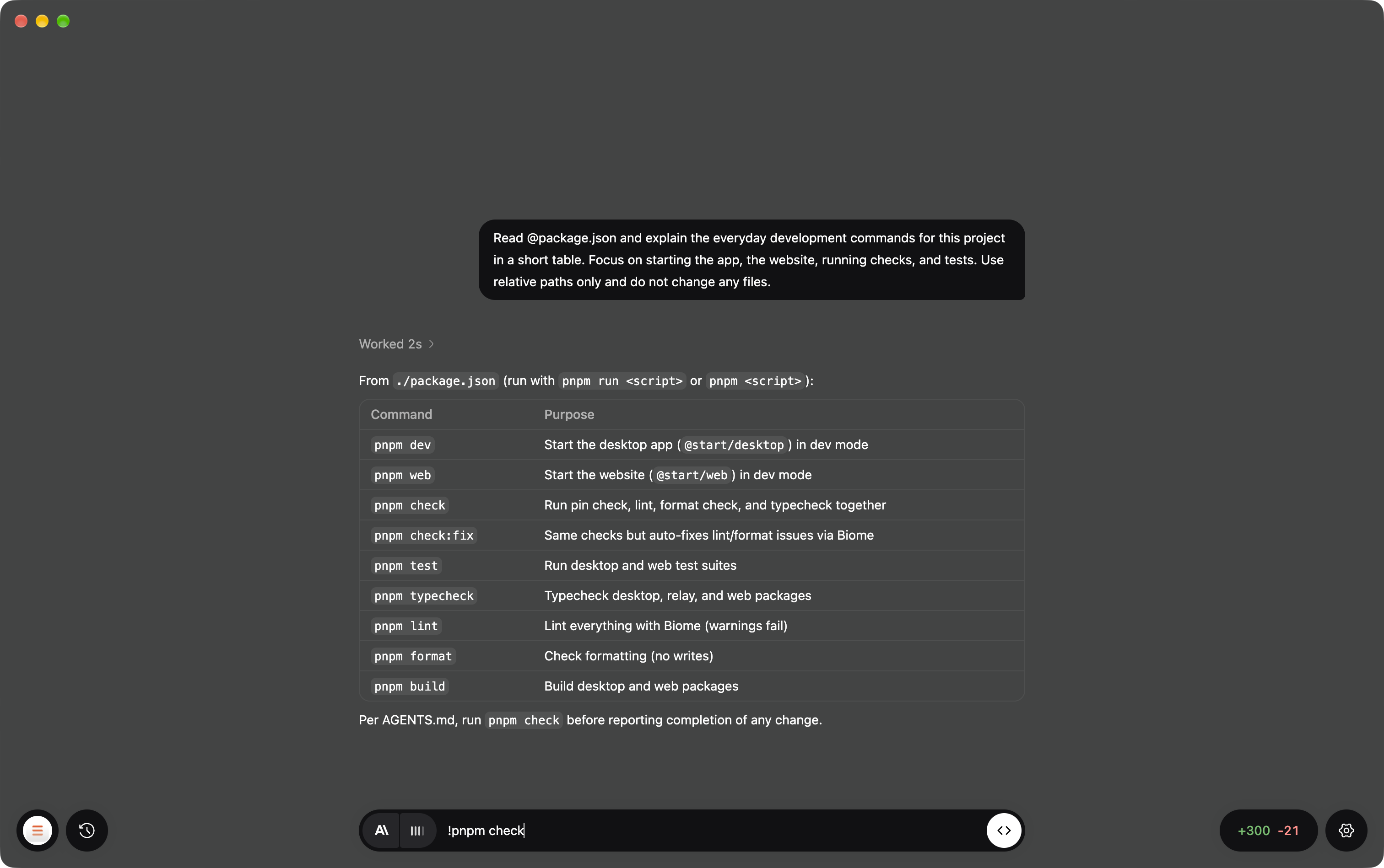Running project scripts directly from the Start composer